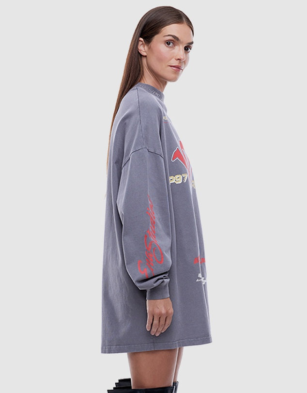 1997 TEE DRESS - WASHED GREY
