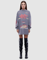 1997 TEE DRESS - WASHED GREY