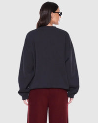 Mila Oversized Sweater Vintage Black Cheetah