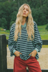Nautical Long Sleeve Tee - Sage