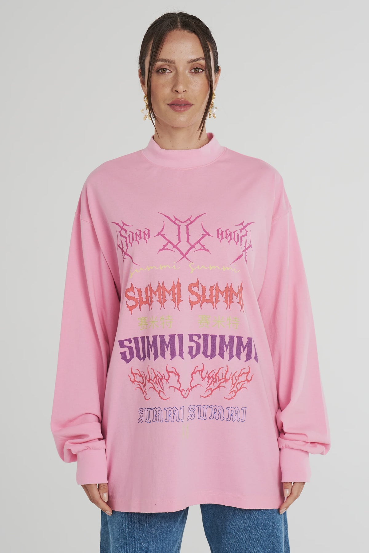 LS BAND TEE - PINK PINK
