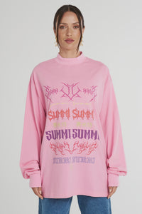 LS BAND TEE - PINK PINK