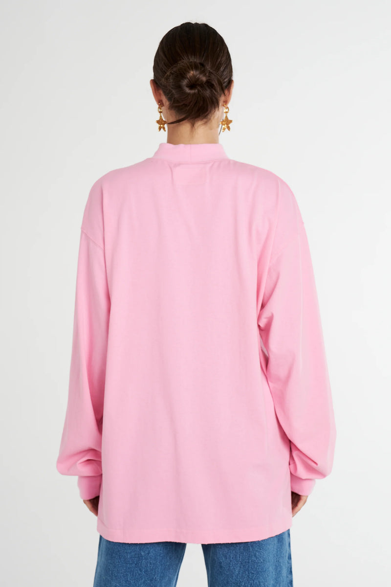 LS BAND TEE - PINK PINK