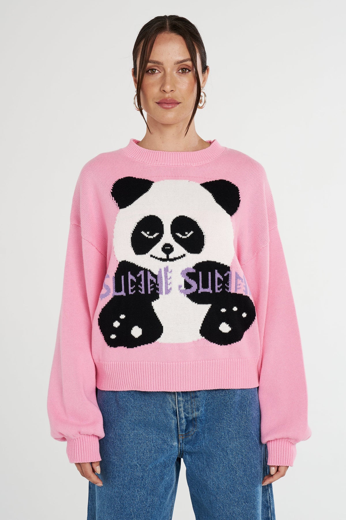 SUMMI SWEATER - PINK PANDA