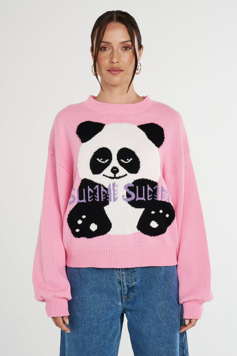 SUMMI SWEATER - PINK PANDA