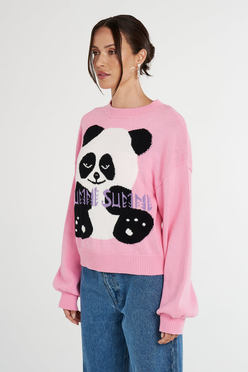 SUMMI SWEATER - PINK PANDA