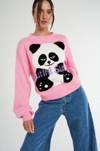 SUMMI SWEATER - PINK PANDA