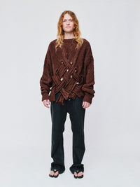 MENS RUE SWEATER DARK BROWN