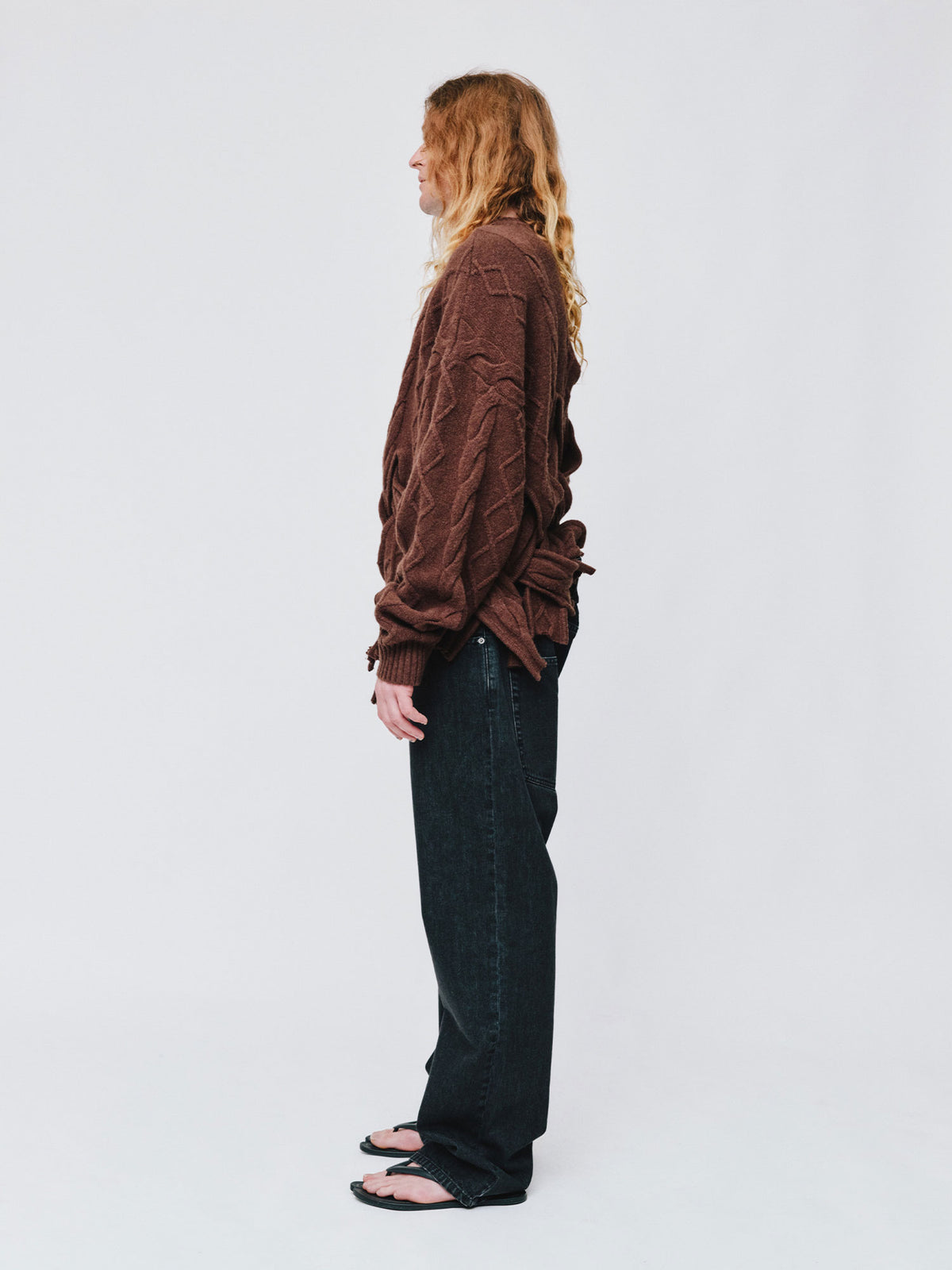 MENS RUE SWEATER DARK BROWN