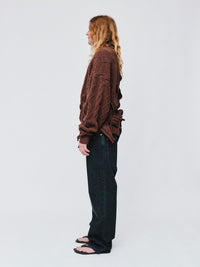 MENS RUE SWEATER DARK BROWN