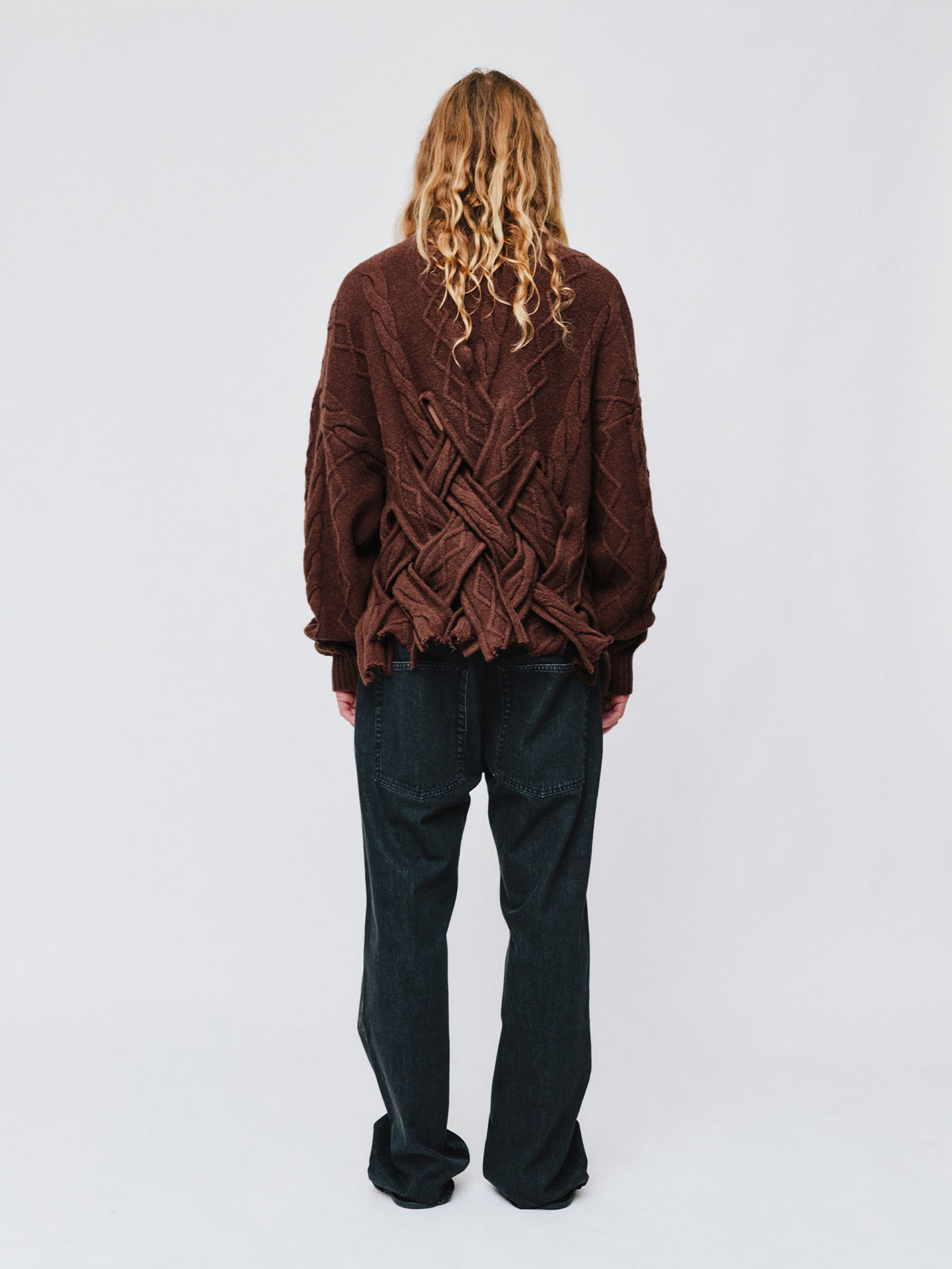 MENS RUE SWEATER DARK BROWN
