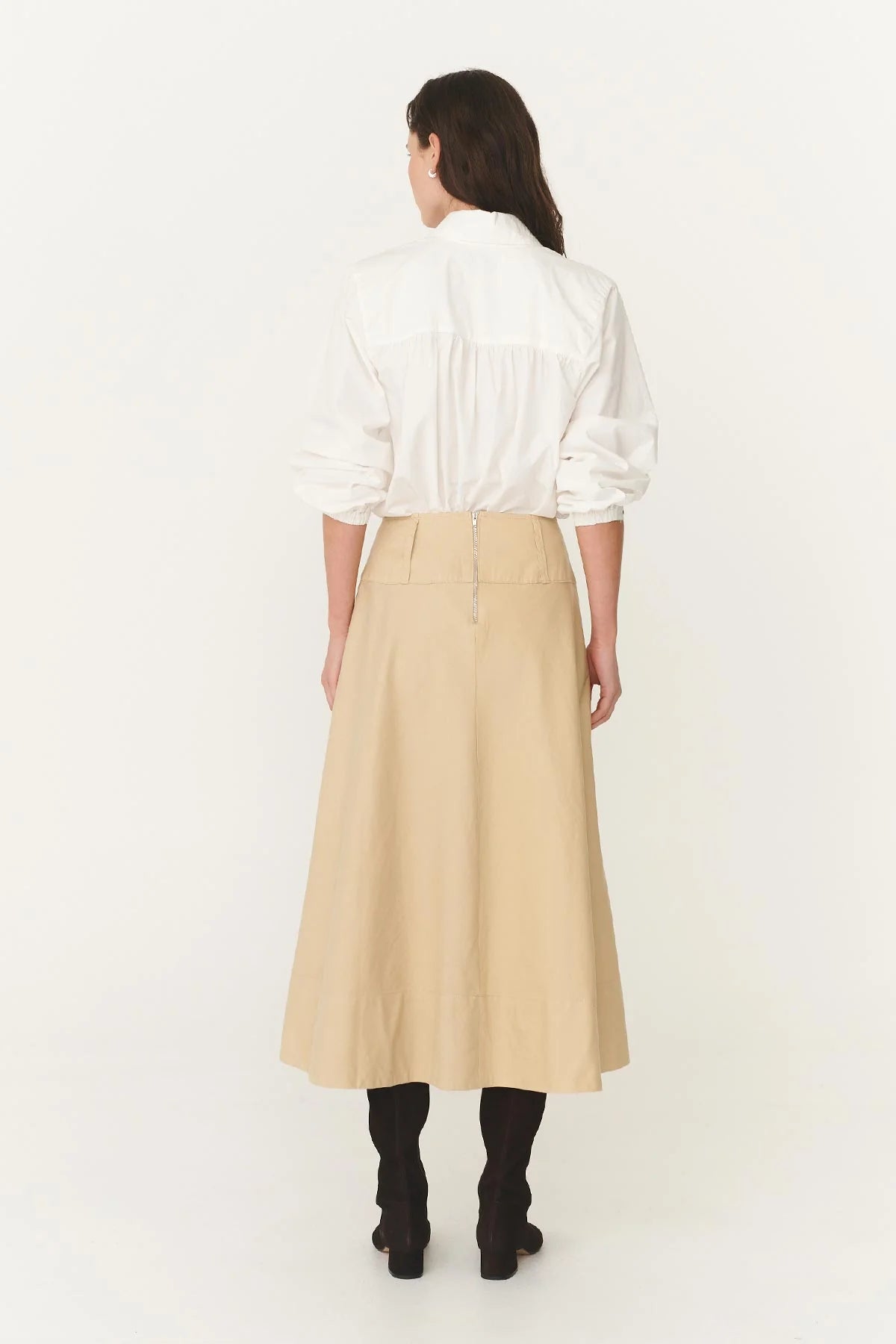 Anouk Midi Skirt - Khaki