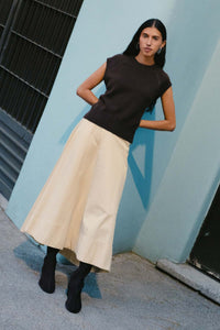 Anouk Midi Skirt - Khaki