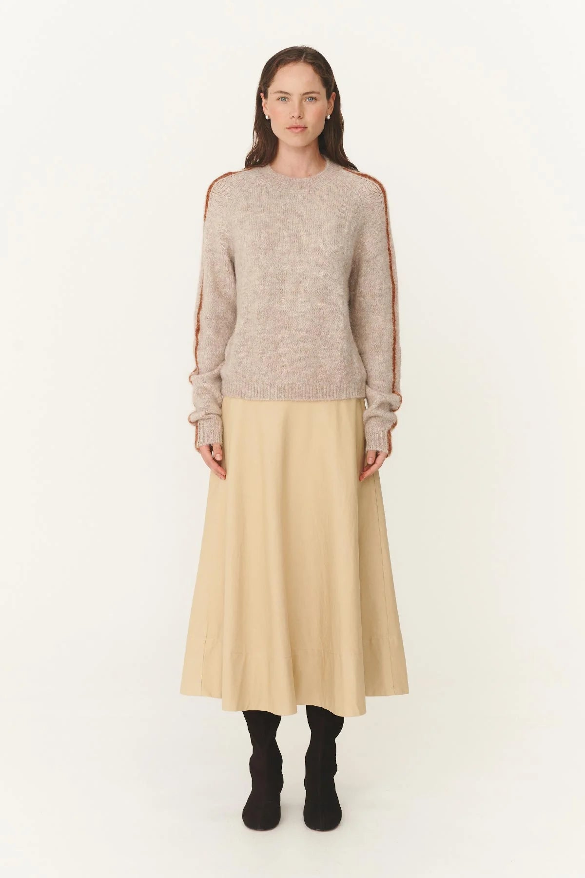 Anouk Midi Skirt - Khaki