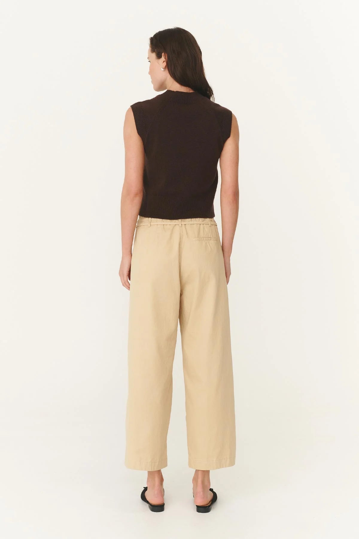 Maryanne Barrel Leg Pants - Khaki