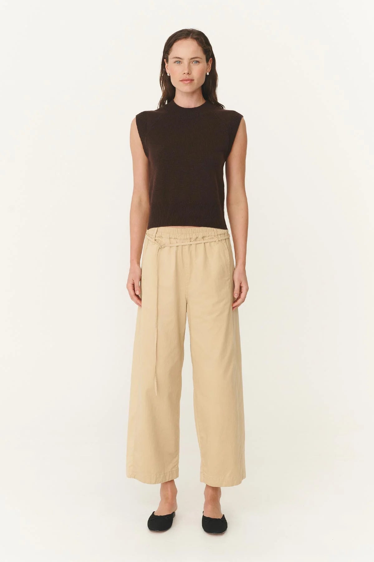 Maryanne Barrel Leg Pants - Khaki