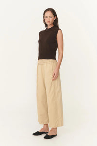 Maryanne Barrel Leg Pants - Khaki