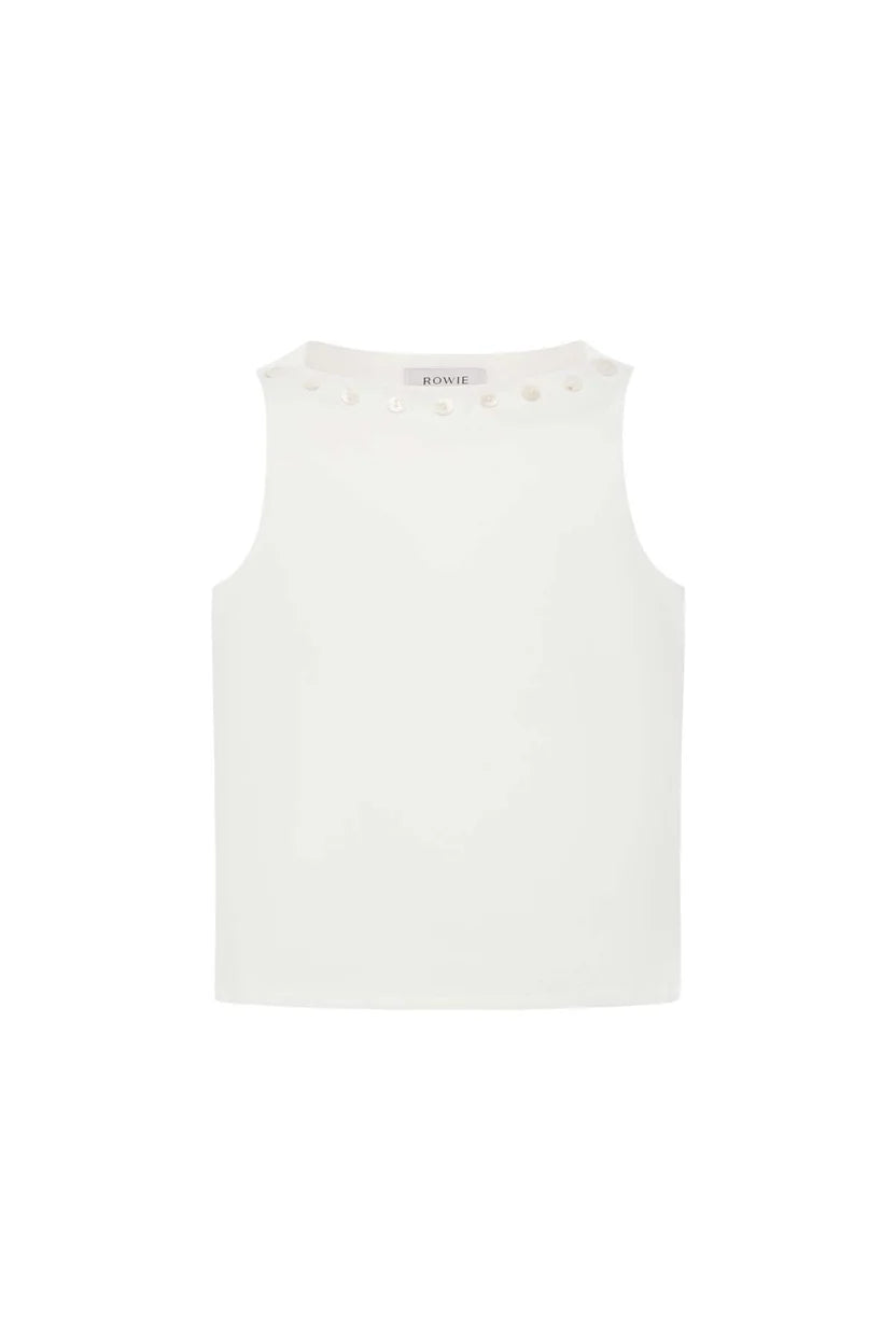 Muriel Button Boatneck Tank