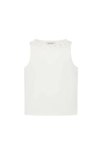 Muriel Button Boatneck Tank