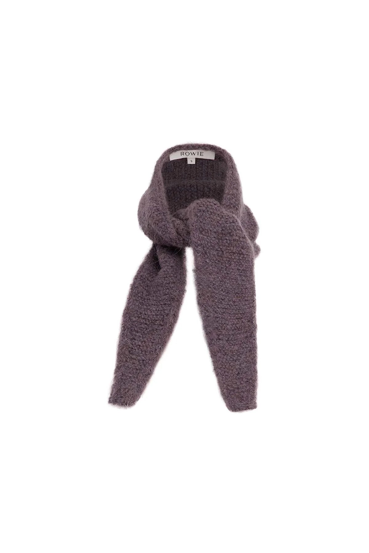 Noa Knit Neckerchief Scarf - Aubergine