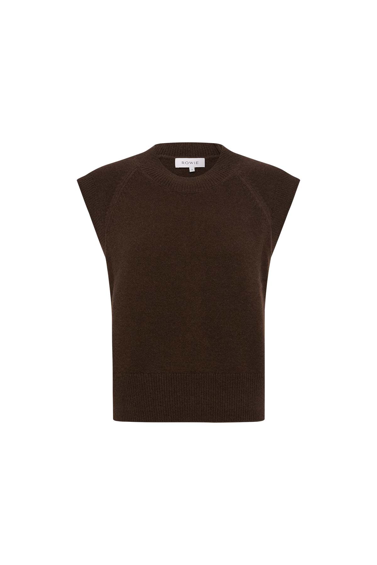 Quinn Merino Knit Vest - Dark Cacao
