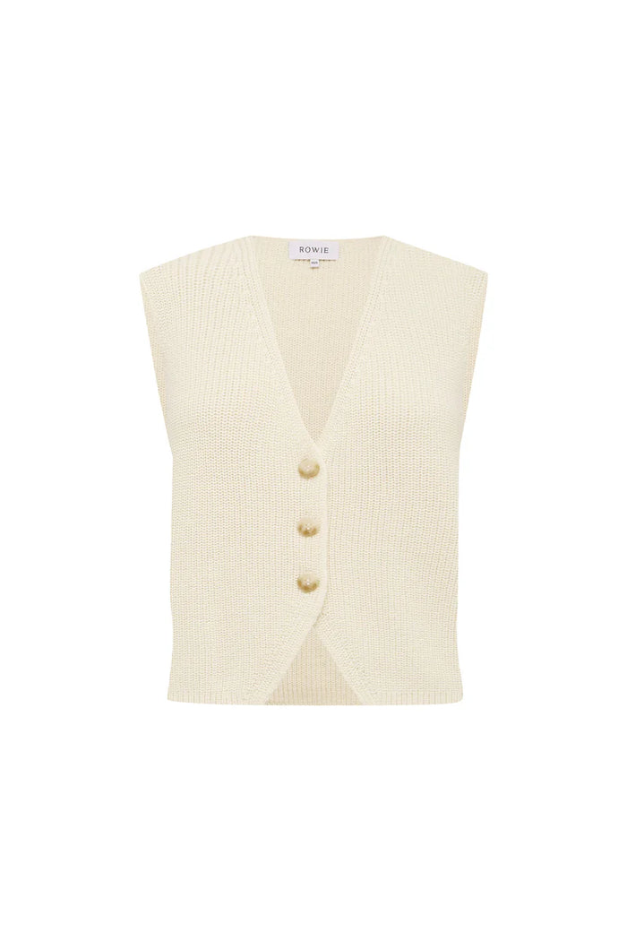 Rio Knit Vest - Bone