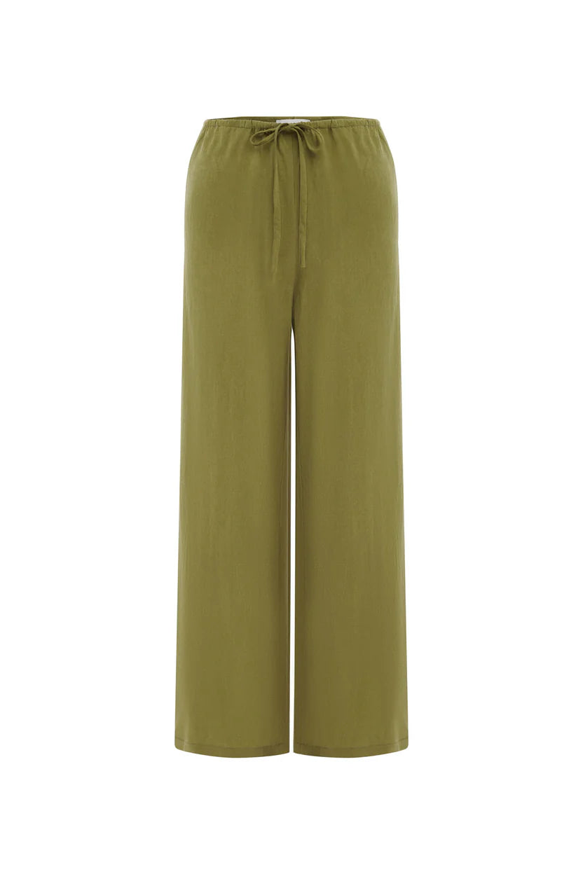 Tia Palazzo Pants - Palm Green