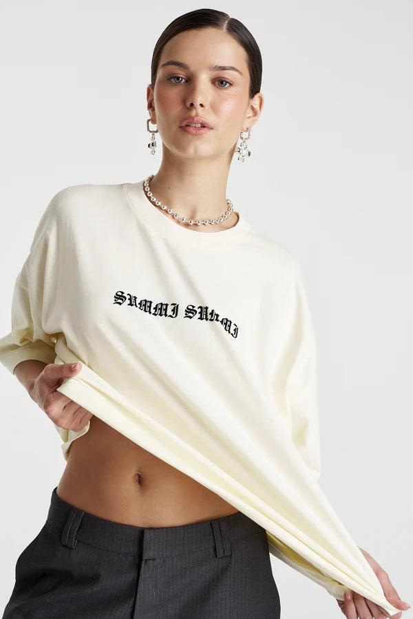 BUTTERFLY SS TEE - VANILLA