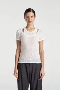 CUT OUT TOP - VANILLA