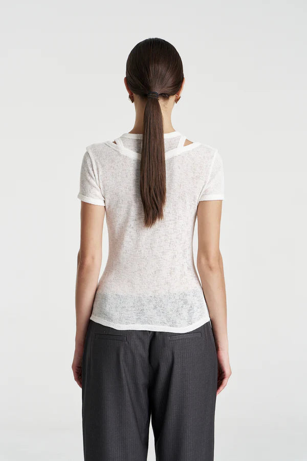 CUT OUT TOP - VANILLA