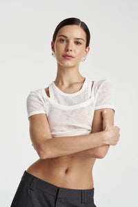 CUT OUT TOP - VANILLA