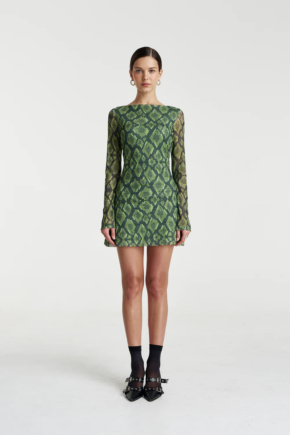 HIBERNATE A-LINE MINI DRESS - VIPER