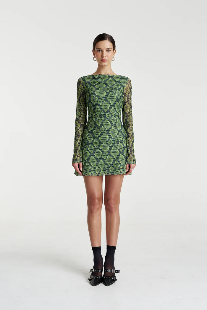 HIBERNATE A-LINE MINI DRESS - VIPER