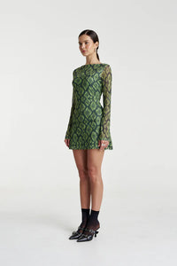 HIBERNATE A-LINE MINI DRESS - VIPER