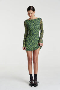HIBERNATE A-LINE MINI DRESS - VIPER