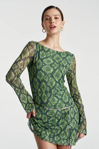 HIBERNATE A-LINE MINI DRESS - VIPER