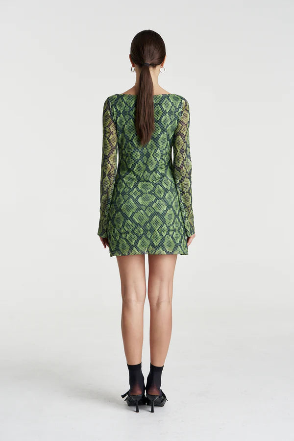 HIBERNATE A-LINE MINI DRESS - VIPER