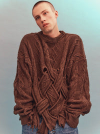 MENS RUE SWEATER DARK BROWN