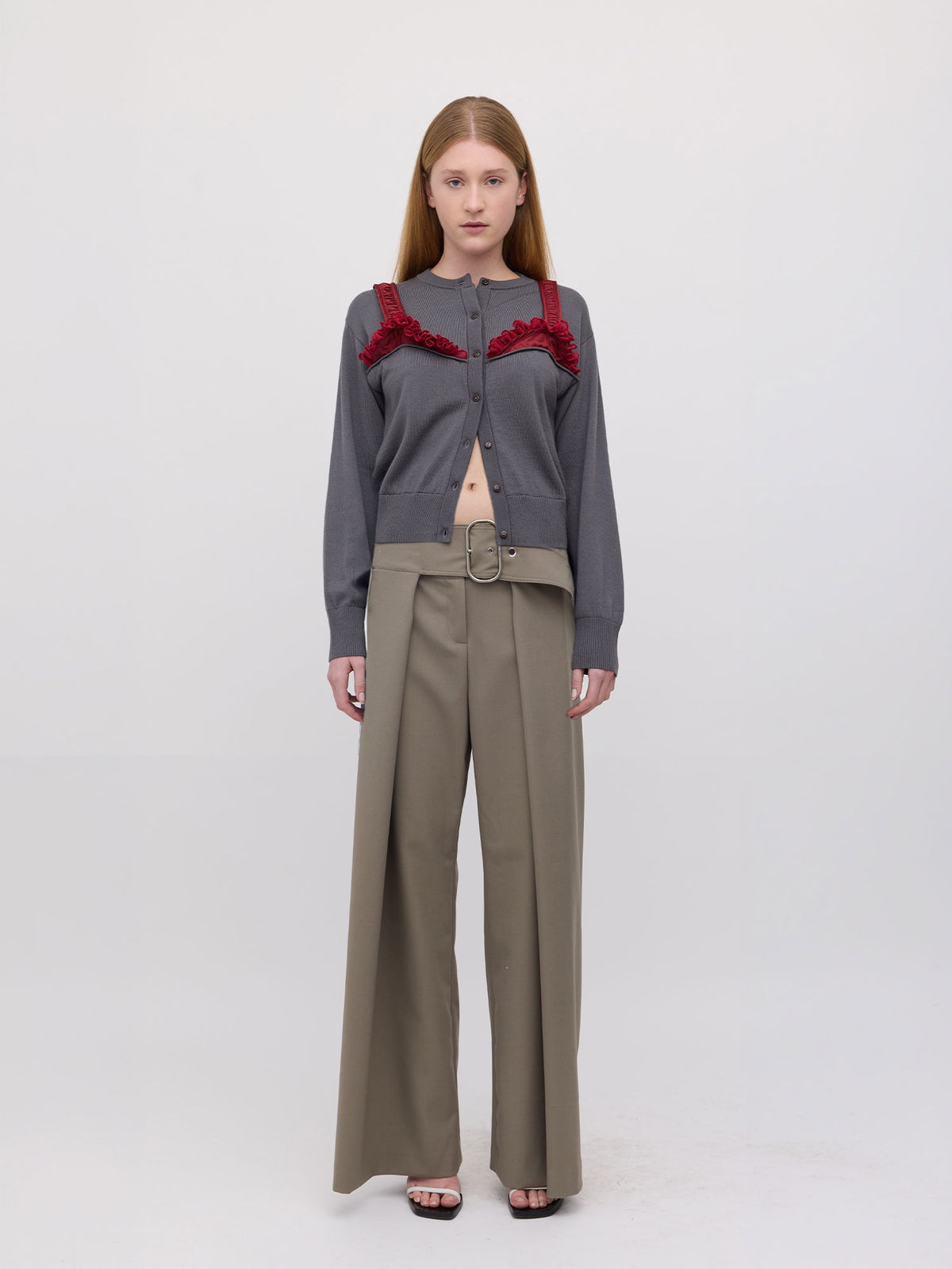 Chloe Wool Cardigan - Slate Grey