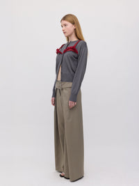 Chloe Wool Cardigan - Slate Grey