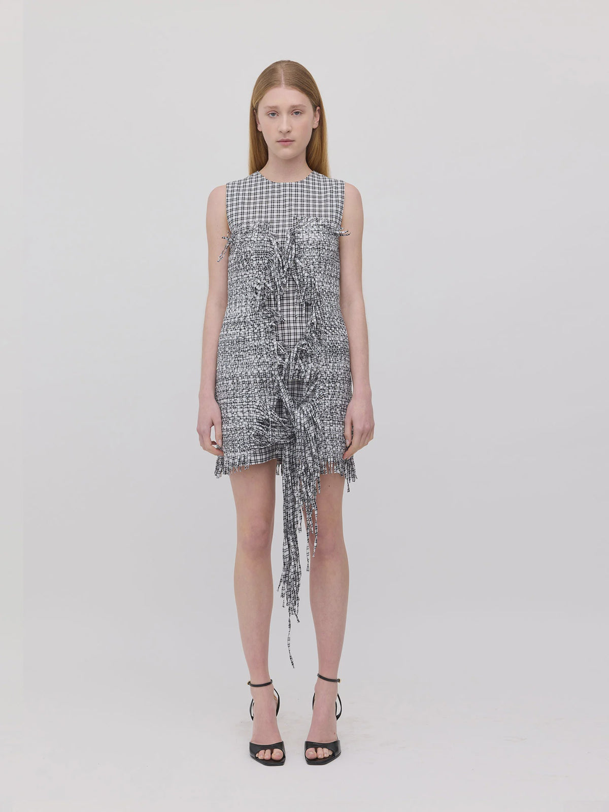 Corinne Mini Dress - Black/White Check