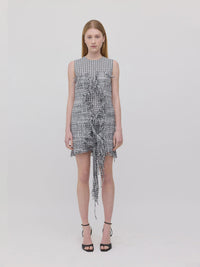 Corinne Mini Dress - Black/White Check