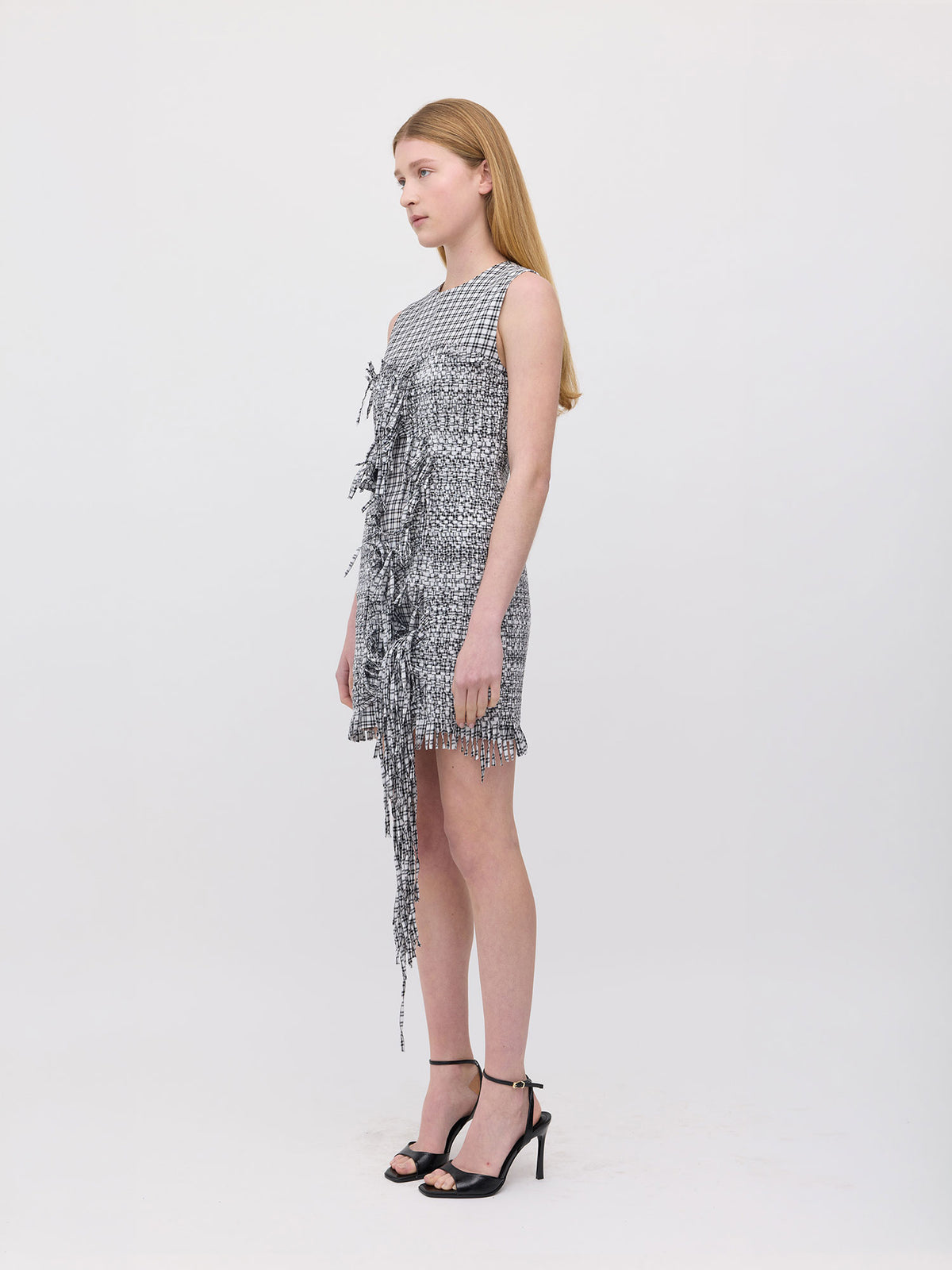 Corinne Mini Dress - Black/White Check