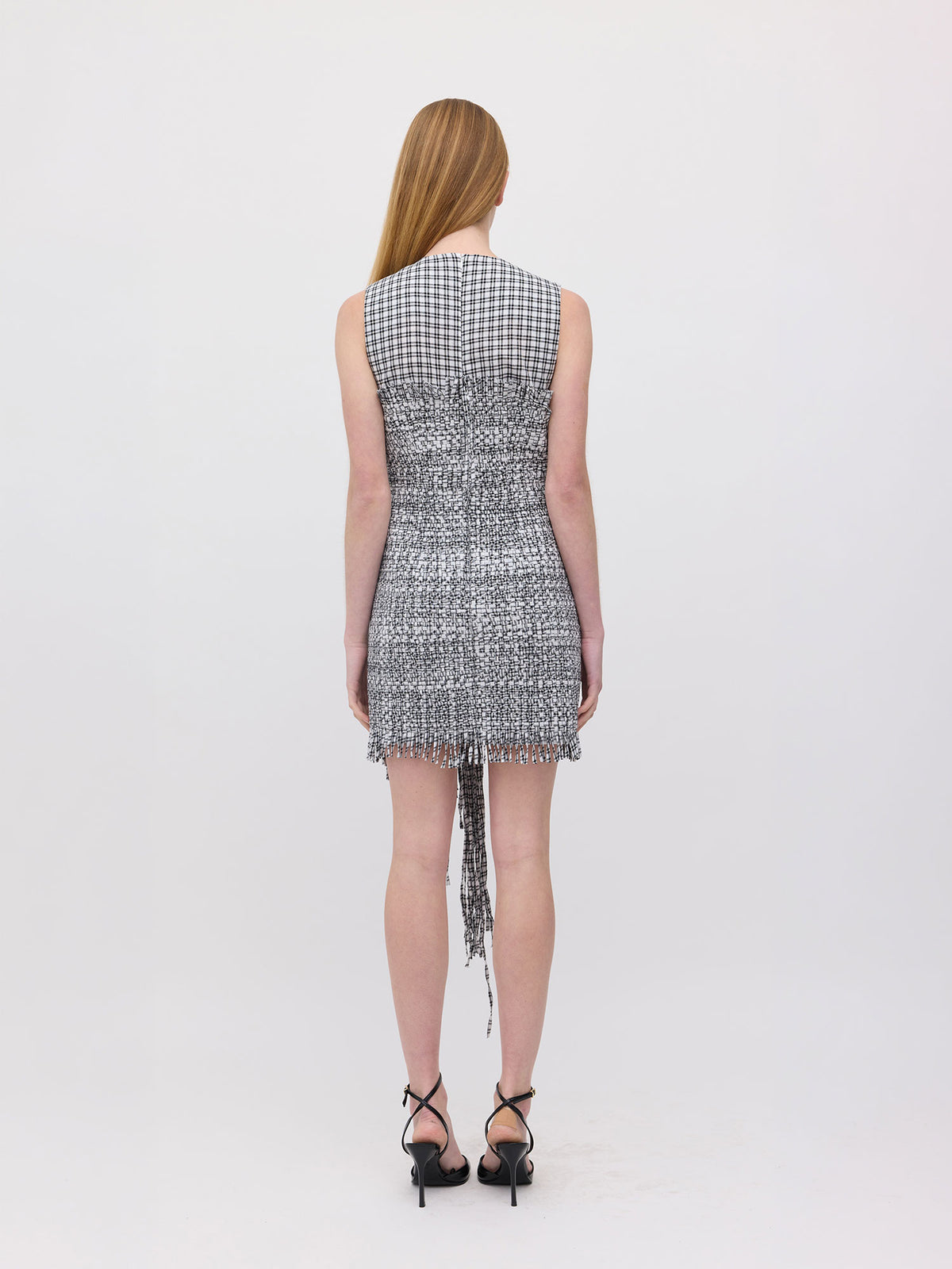 Corinne Mini Dress - Black/White Check
