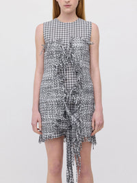 Corinne Mini Dress - Black/White Check