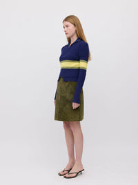 Parker Double Up Sweater - Navy Stripe