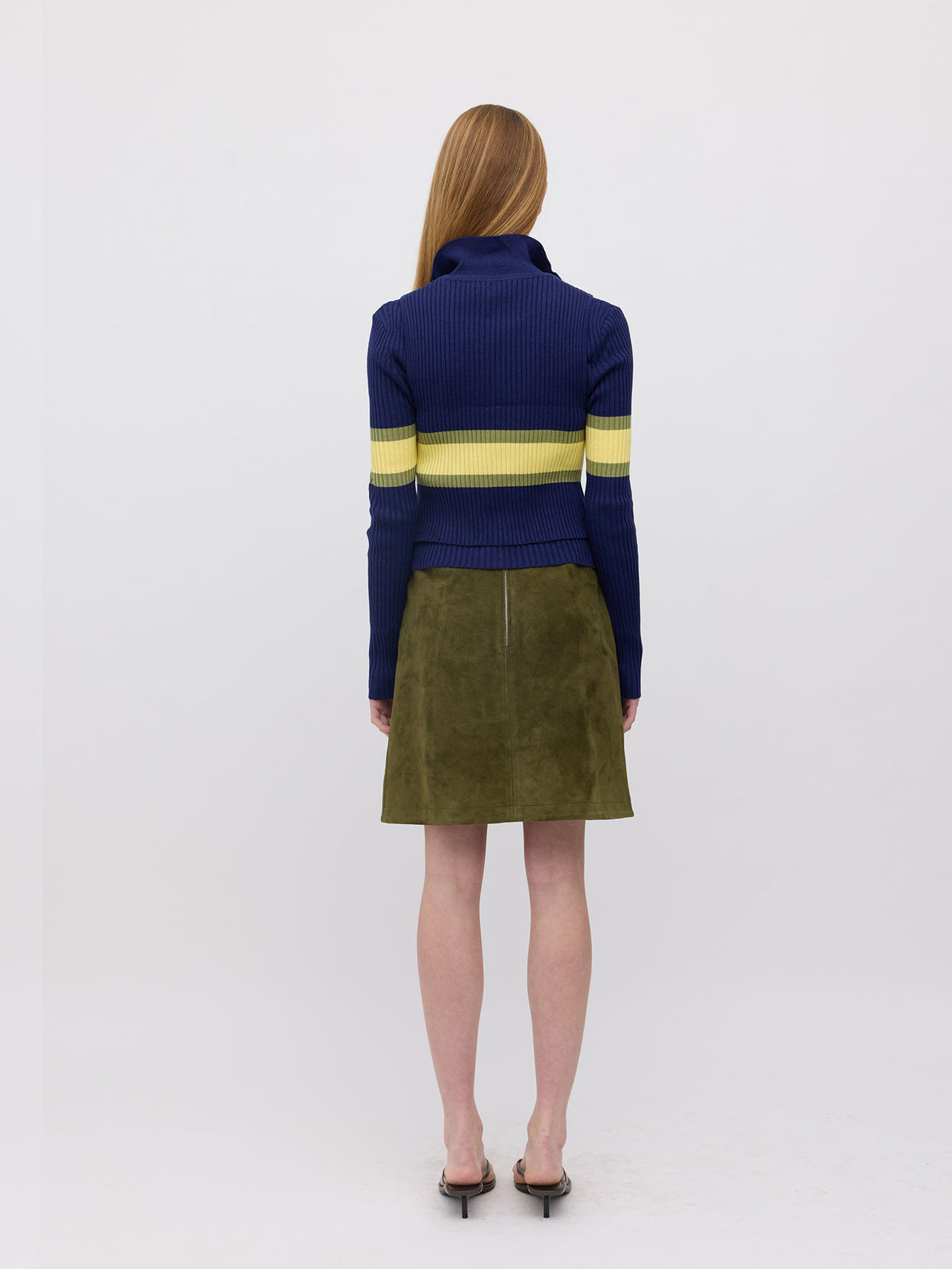 Parker Double Up Sweater - Navy Stripe