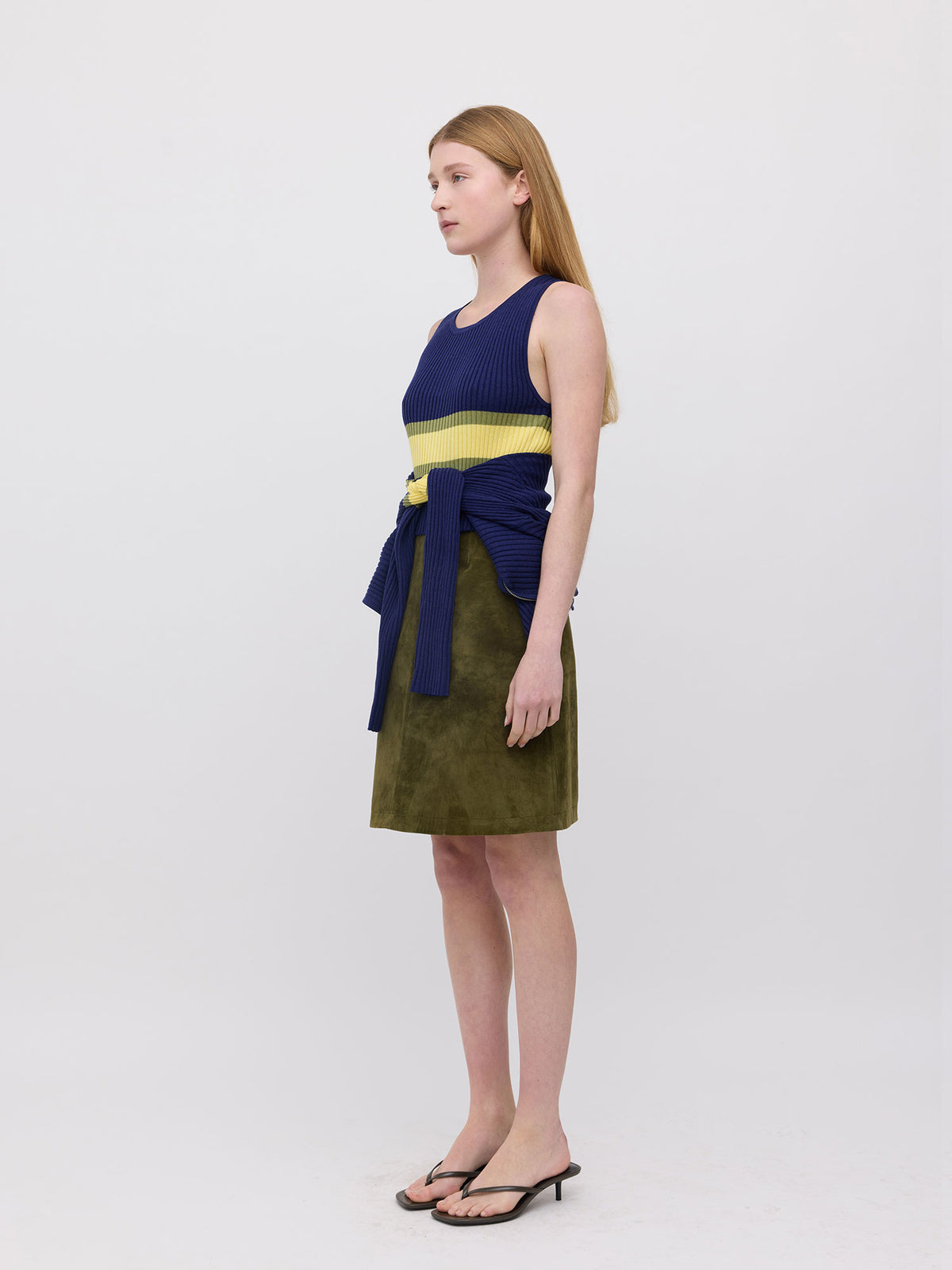 Parker Double Up Sweater - Navy Stripe