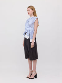 Charlie Shorts - Charcoal Thin Stripe